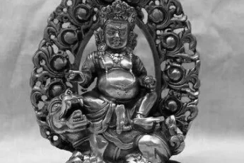 antique-chinese-copper-lion-with-deity-image-0