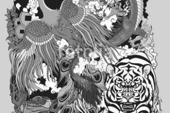 chinese-deity-tattoo-dragons-tigers-and-phoenix-photo-0