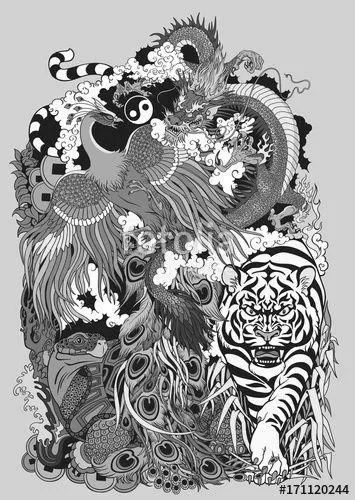 chinese-deity-tattoo-dragons-tigers-and-phoenix-photo-0