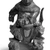 chinese wood carving antique deity photo 0